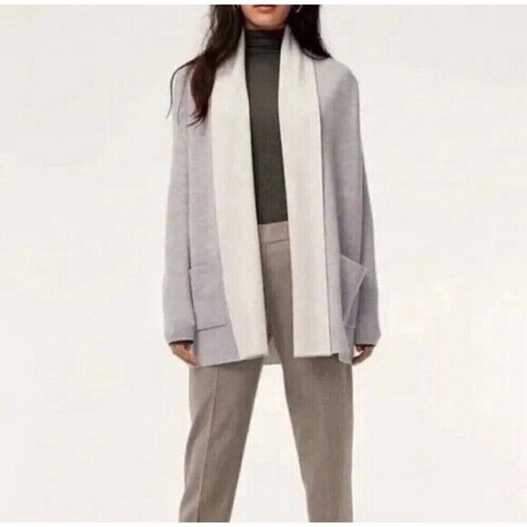 Babaton Aritzia Merino Wool Open Front Cardigan Sweater Women Small FKM1-3319-37 - Picture 1 of 9